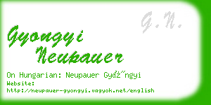 gyongyi neupauer business card
